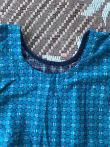 Teal Blue winter Kurta/maxy
