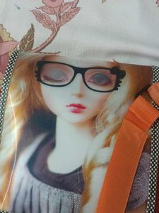 Cute Doll &amp; Cat Print purse