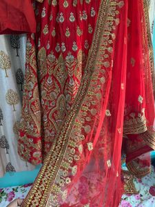 Red Embroidered Lehenga Choli Set