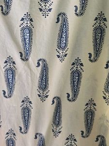 Cream Paisley Print Kurta Top
