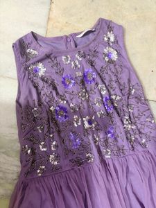 Purple Embellished Gown