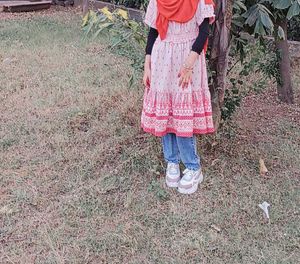 Pink Floral Smocked Kurta