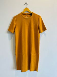Forever 21-Ribbed Mustard Dress (S)