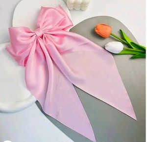 Satin Long Tail Hair Bow  Clip