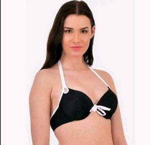 Classic Black Halter Bikini Top