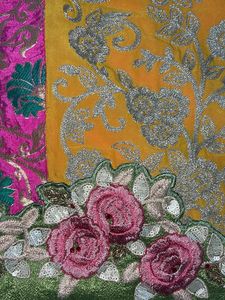 Yellow Embroidered Saree with Blouse