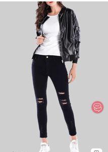 leather bomber jacket