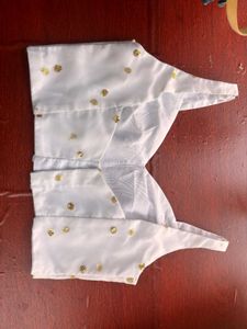 White Blouse with Gold Embellishments