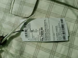 LOUIS PHILIPPE Men Cream Check Formal Blazer