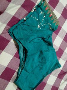 Pure Cotton Embroidery Work Saree And Blouse