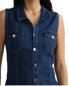 Sleeveless Denim Shirt