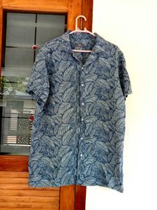 Men's Short Sleeve Tropical Print Shirt