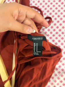 Rusty Orange Spaghetti Strap Tank Top