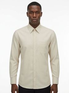 Saint Laurent YSL Classic Men's Cream Shirt