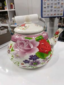 Enamel Floral Kettle