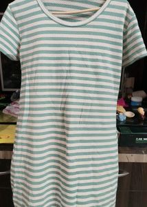 Striped Casual T-Shirt Dress