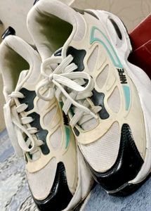 Stylish White & Black Sneakers