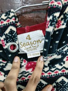Festive Reindeer Print Hoodie