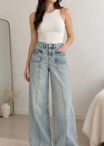 H&M wide leg denim