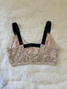 Lace Bralette with Black Straps