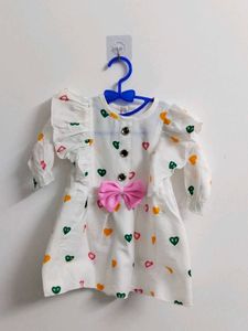 New cute Heart Print Baby Dress