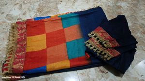 saree with Tassel Border