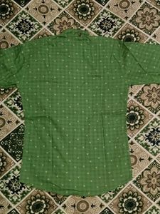 Green Printed Casual Shirt