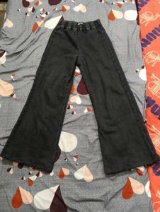 Wide leg Black Denim Jeans