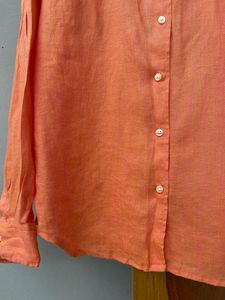 Uniqlo Formal Shirt For Women In Orange - Office Wear