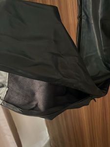 Black Zara  Faux Leather Flare Pants