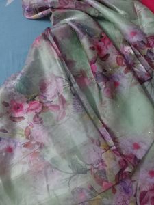 Designer Piece Saree With Original Mirror Work