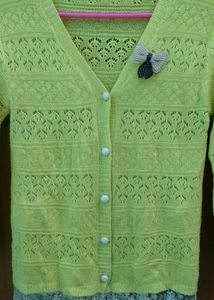 Yellow Lace Cardigan
