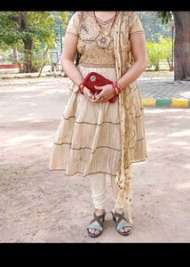 Embellished anarkali suit payjama Set