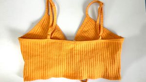Orange Tie-Front Crop Top