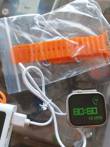 Smart Watch with Orange Band T10
