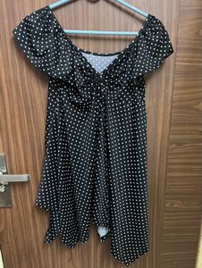 Chic Polka Dot Off-Shoulder Dress