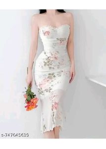 Floral Print Bodycon Midi Dress