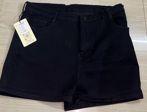 Black Denim Shorts