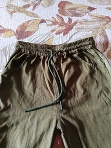 Olive Green Cargo Joggers