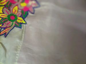 Pink &amp; Golden designer Embroidered Saree