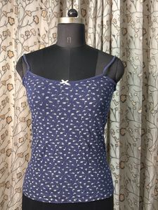 Cute Navy Floral Camisole Top