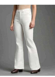 Flying Machine White Flared Jeans