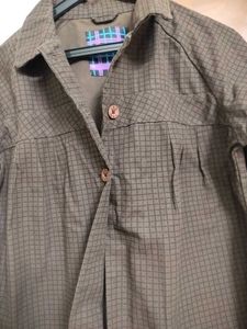 dark Brown Checked Jacket