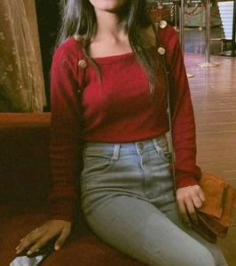 Burgundy Ribbed Knit Top