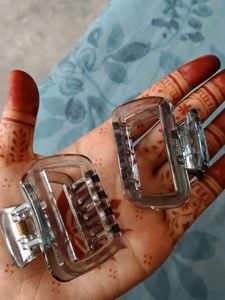 Clear Hair Claw Clips (Set of 2)