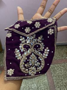 Elegant Purple Wine Embellished Gown