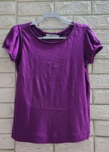 Adidas Purple Puff Sleeve T-Shirt