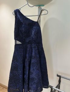 Fixed price lovely blue colour off shoulder dress