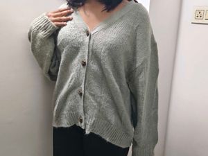 Sage Green Knit Cardigan
