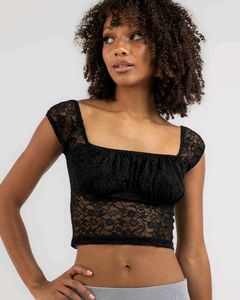 Y2K black crop top